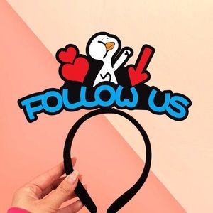 “Follow US” Head Band for live sales on all selling platforms.